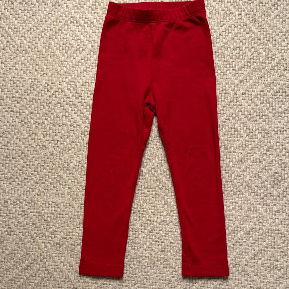 Vibrant Red Kids Leggings